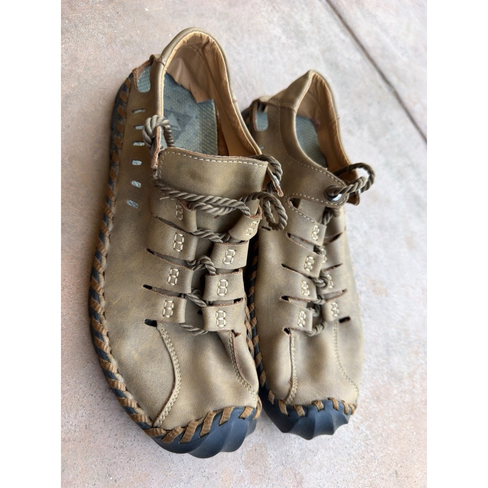 Born Leather Fisherman Shoes Men's Size 9 Tan Brown Closed Toe Casual